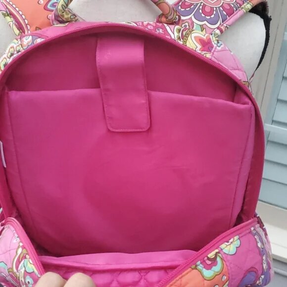 Vera Bradley Pink Swirls Laptop Backpack - Picture 5 of 15